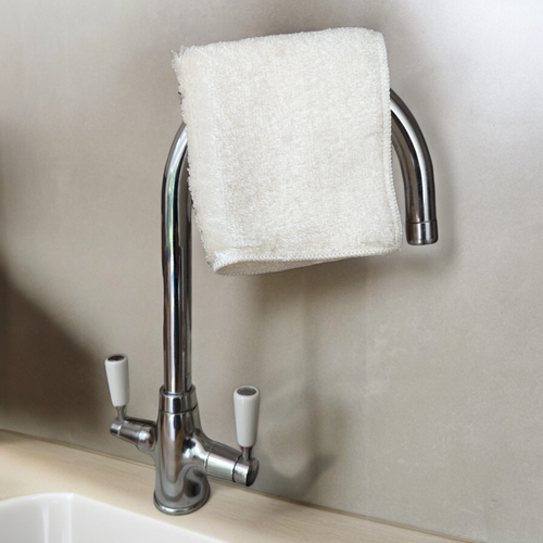 Eco-friendly 100% bamboo dish cloth for kitchen, bathroom & face cleansing – soft, absorbent & reusable."*